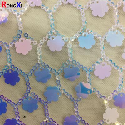 China RXF0918 Embroidery Sequin Fabric Customizable Waterproof Roll Packaging for sale