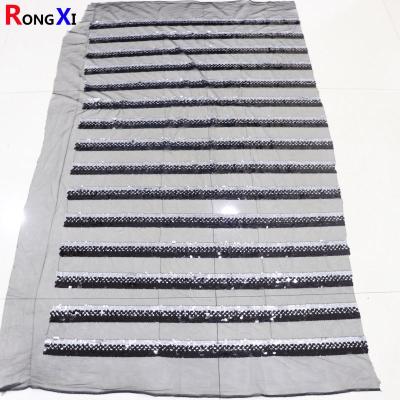 China RXF1135 Embroidered Reversible Sequin Fabric Customizable Flame Retardant for sale