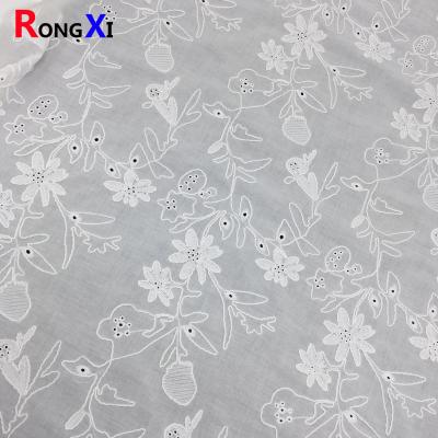 China RXF2218 Eyelet girl's child's shoe cotton factory directly embroidery lace fabric for sale