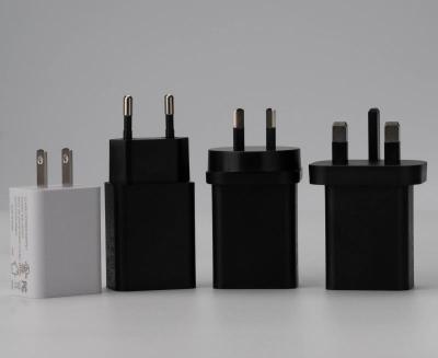 China 18w charger quick and fast charge qc3.0 mobile phone usb an output 5v 9v 12v US Eu UK Au Kr JP NC plugs for sale