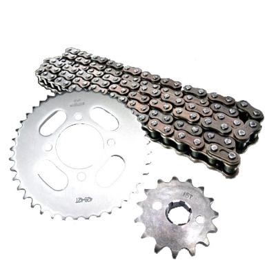 China Fazer amostra 428 cadeia de motocicleta com Sprocket Kit 42/15T Dentes personalizados Sprocket motocicleta à venda