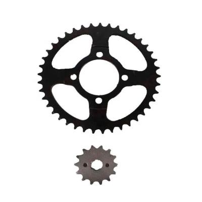 China Honda CD 70 Motorcycle Transmissions CD70 Chain Sprocket Set with 45 Steel/A3 Steel for sale