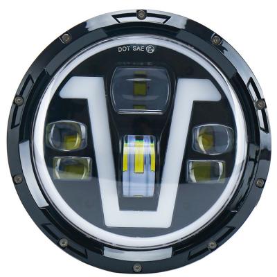 China Farol de motocicleta personalizado de 50W 7 polegadas para Honda Modificação Para substituição / reparo à venda