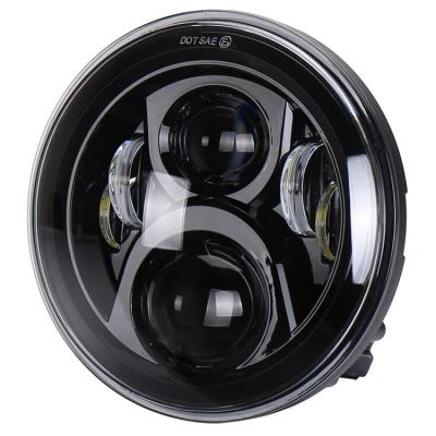 China Universal 7 Inch LED Headlight for Motorcycle Diecast Aluminum Custom Modification for sale