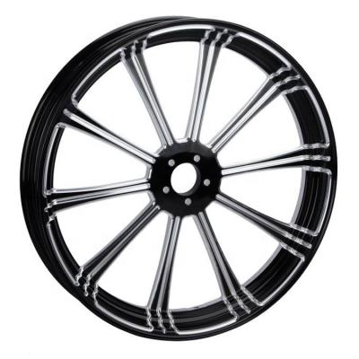 China Sample Make Black 23 Inch CNC Aluminum Motorcycle Alloy Wheels for Harley Davidson for sale