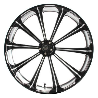 China 21 inch Custom gesmeed aluminium motorfiets wiel velg voor Harley Black Sample Make Te koop