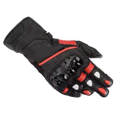 China Guantes de montaje de cuero transpirables con pantalla táctil de estilo largo personalizados para carreras de motocicletas en venta