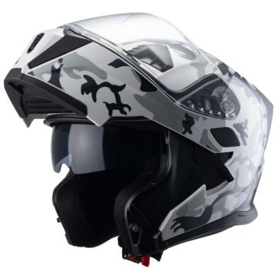 China DOT goedgekeurde ABS Flip Up helm Custom XXL motorfiets helm met verstelbaar ontwerp Te koop