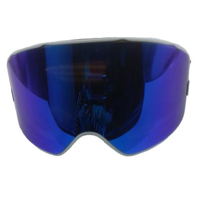 China Customized White Frame Ski Goggle with Foam Face Padding and Polycarbonate Lens for sale