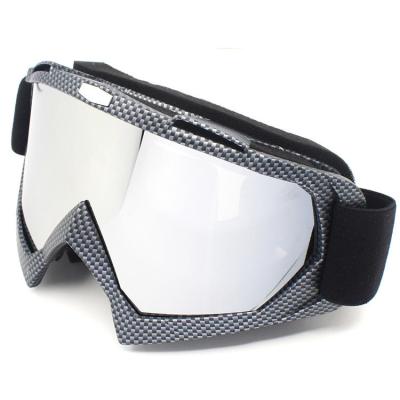 China Gafas de motocicleta de fibra de carbono con marco TPU y lente PC en venta