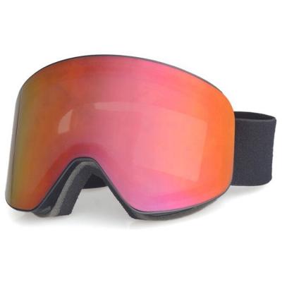 China Applicable Scene Customized Anti-fog UV400 Frameless Magnetic Ski Goggles for Skiing for sale