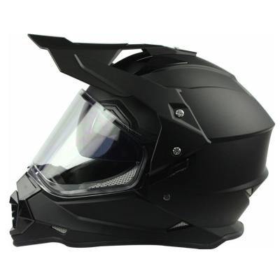 China Custom Black ABS Motorcycle Motocross Dirt Bike Helmet with Head Safety Protection for sale