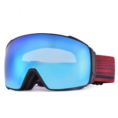 China Polycarbonato personalizado Magnético sin marco Alta UV 400 Anti Niebla MX Snow Ski Gafas de snowboard en venta