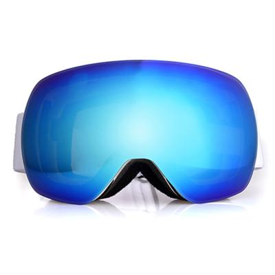 China Anti-fog UV400 Magnetic Ski Goggles with Customizable Spherical Polycarbonate Lenses for sale