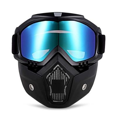 China Gafas de motocicleta HD con 1/2/3 capas opcionales de espuma facial y máscara facial a prueba de viento en venta