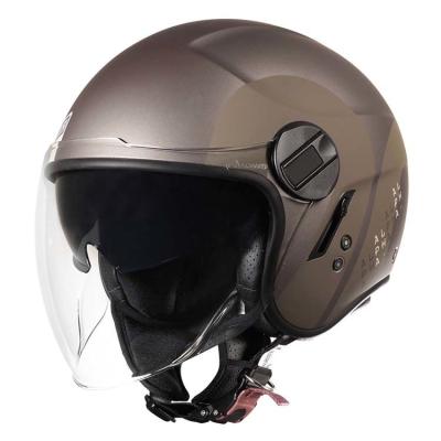 China Open Face Helmet ECE Approved Custom Design Anti-Scratch PC Clear Visor Included for sale