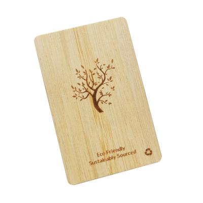 China Waterproof/Waterproof Wholesale Wooden Rfid Cards Nfc Electronic Key Bamboo Card For Ving Salto Betech Saflok for sale