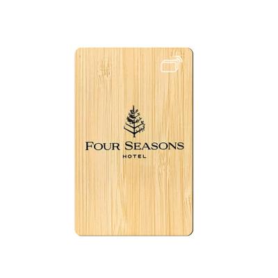 China Rfid Maker Wood Key Hotel Waterproof/Waterproof Customized Printing Bamboo Card For Ving Salto Betech Saflok for sale