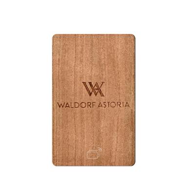 China Customized Printing Wood Waterproof / Waterproof Bamboo Rifd Cards Wooden Rfid Key Card With Factory Price for sale