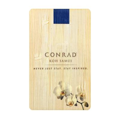 China Waterproof/Wooden Rifd Hotel Key Cards Bamboo Wooden Rfid Tag Waterproof F08 For Ving Salto Betech Saflok for sale