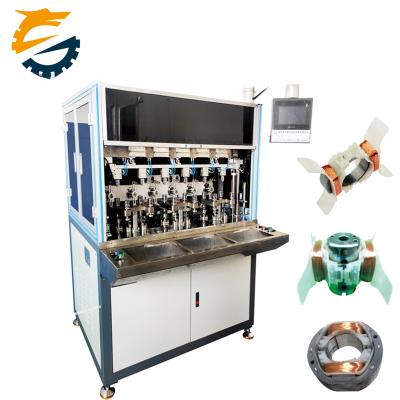 China High Productivity Line Type Precision 0.01 mm Engine Coil Cooler Fan Winding Machine for sale