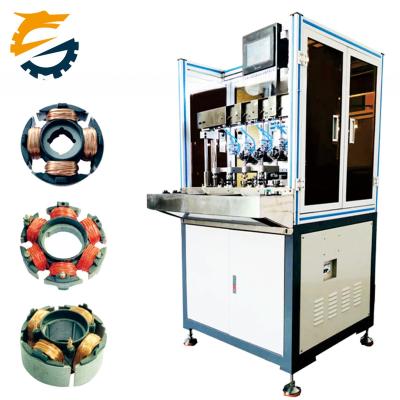 China PLC Core Fan Brushless Motor Winding Machine with Flying Fork Accuracy of 0.05 Degree for sale