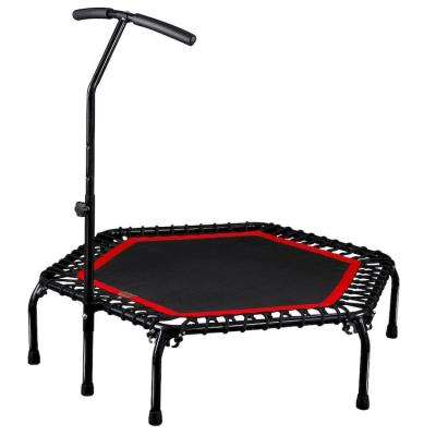 China Without net good quality rebounder indoor trampoline jump protector with adjustable handrail for sale