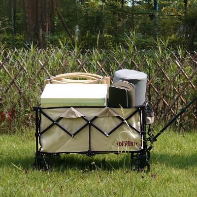 China MKCAMP Picnic Cart Durable Four-Wheel Storage Cart Portable Easy-Transport Outdoor Camping Service Cart with Brake for sale