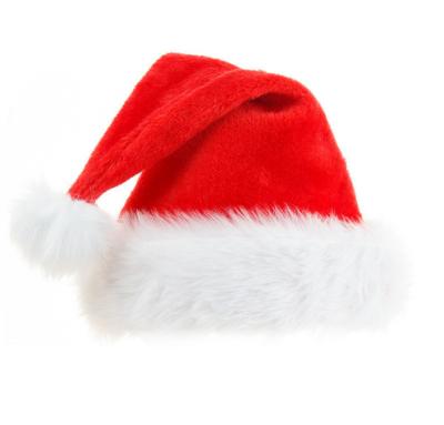 China Plush Christmas Santa Hat Plush For Adult 2023 for sale