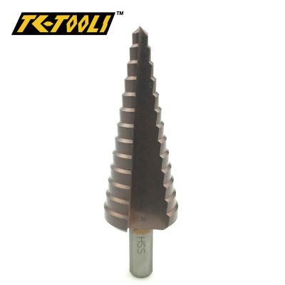 China Metal Sheet Drilling Hole HSS Straight Flute Step Drill Bit for sale