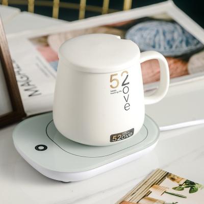 China 2022 Viable Wholesale Gifts 55 Degree Thermostat Ceramic Self Heating Mug Water Electric Coffee Milk Mug With Gift Packing for sale