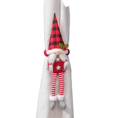 China BSCI High Quality Plush Curtain Home Decor Ornaments Stuffed Gnome Holding Santa Christmas Gonk Elf Doll For Christmas Decorations for sale