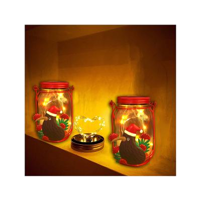 China CLASSIC Christmas Decoration Supplies Lead Glass Solar Jar For Christmas Gifts Or Home Decoration for sale