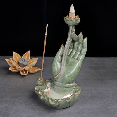 China Healthy Backflow Incense Holder Censer Aromatherapy Furnace Smell Aromatic Ceramic Burner Incense for sale