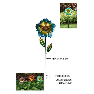 China Metal Sunflower Garten-Plug-in Hot Sale Metal Garden Flower Stake gatden decoration for sale