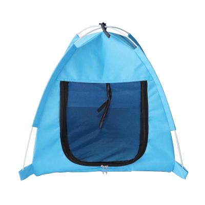 China Viable Outdoor Waterproof Travel Mesh Pet Dog Bed Pet Tent Foldable Pet Cooling Teepee for sale