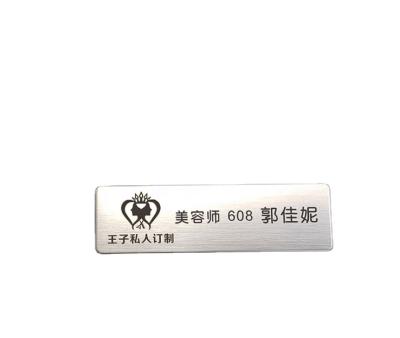 China Reusable Magnetic Aluminum Name Tag Magnet 3D Metal Name Tag for sale