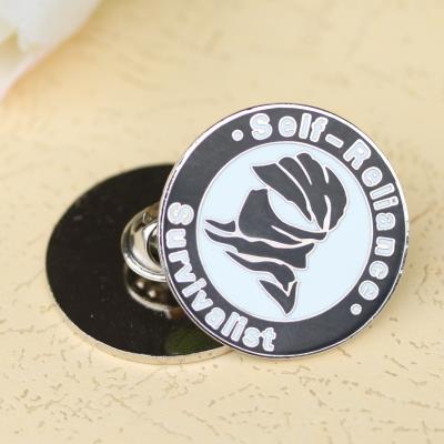 China 3D Die Casting Round Shape Hard Enamel Collar Pin for sale