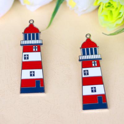 China 3D custom tower shape hard enamel lapel pins for sale