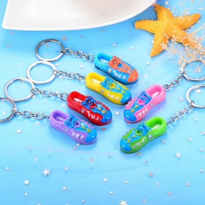 China 3D Mini Miniature Shoes Key Chain 3D Dancing Shoe Mini Miniature Tennis Shoes Key Ring for sale