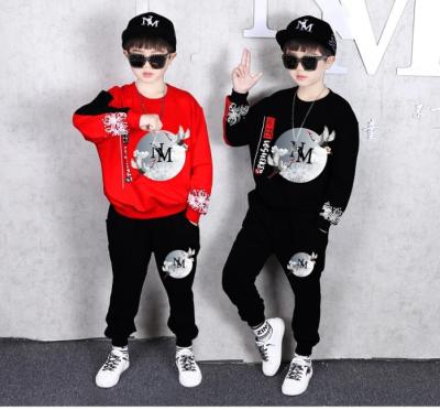 China 2021 new arrival fashion spring autumn printing casual kids 2 pieces clothing set long sleeves + pants for kids cool sportswear for sale