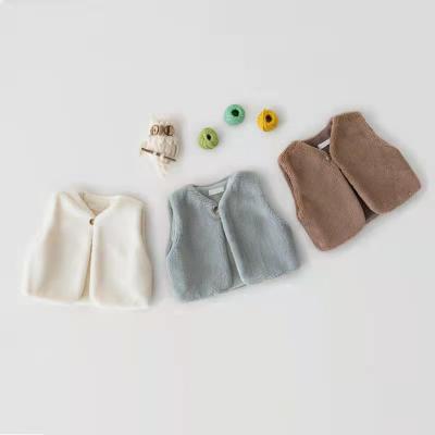 China Winter autumn new baby fashion pure pure vest baby vest warm thickened coat casual newborn vest boutique for sale