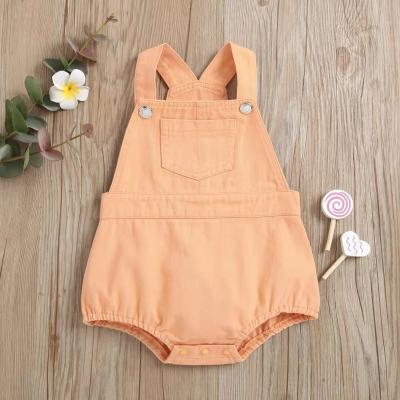 China 100% cotton Europe and America hot sale baby boy girls infant rompers fashion sleeveless jumpsuit for newborn babies for sale