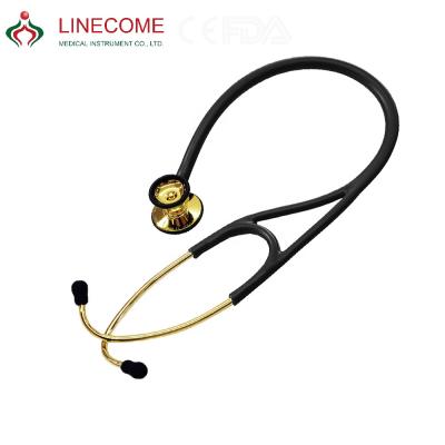 China Stainless Steel Steel Medical Stethoscope Gold Plated Cardiology For Long Term Users LCCK-S747GPF for sale