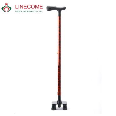 China Grace Aluminum Crutches Lightweight Cane Mini Quad Cane 138-183cm Refined Walking Stick LCMS-802MQC-634-SPBK for sale