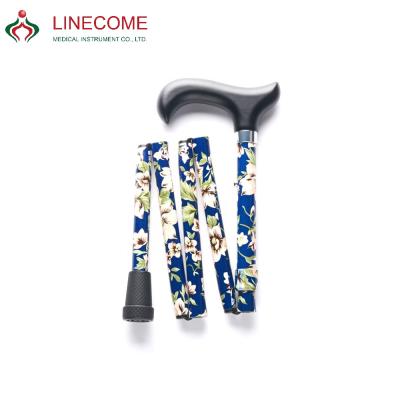 China Aluminum Crutches Cane Walking Stick Tahiti Blue Lightweight LCMS-572-194-077BK Foldable Vibrating Styles 138-183cm for sale