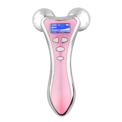 China Rechargeable Multi Functional Vibrating V Shape Face Scraping Electric Beauty Neck Lift Tool 3D Face Roller Facial Massager for sale