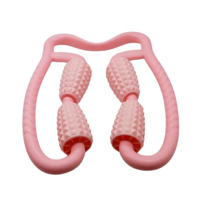 China Multifunctional 4 Roller Body Ring Neck Leg Clamp Massager Grip Strength Trainer Tool Leg Massager for sale