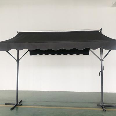 China Retractable Double LIXIN Manual Sunshade Free Metal Canopy/Sun Shade Balcony Door/Window/Rain Free Standing Awning for sale