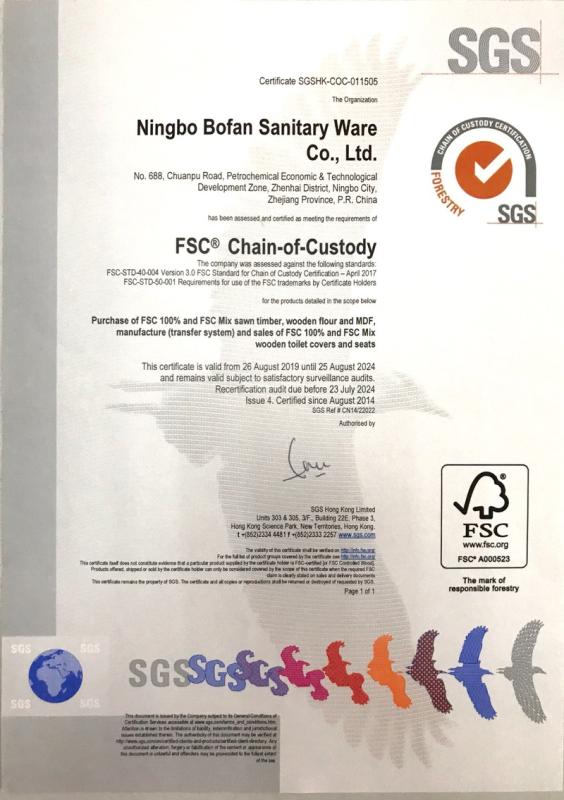 FSC - Ningbo Bofan Sanitary Ware Co., Ltd.